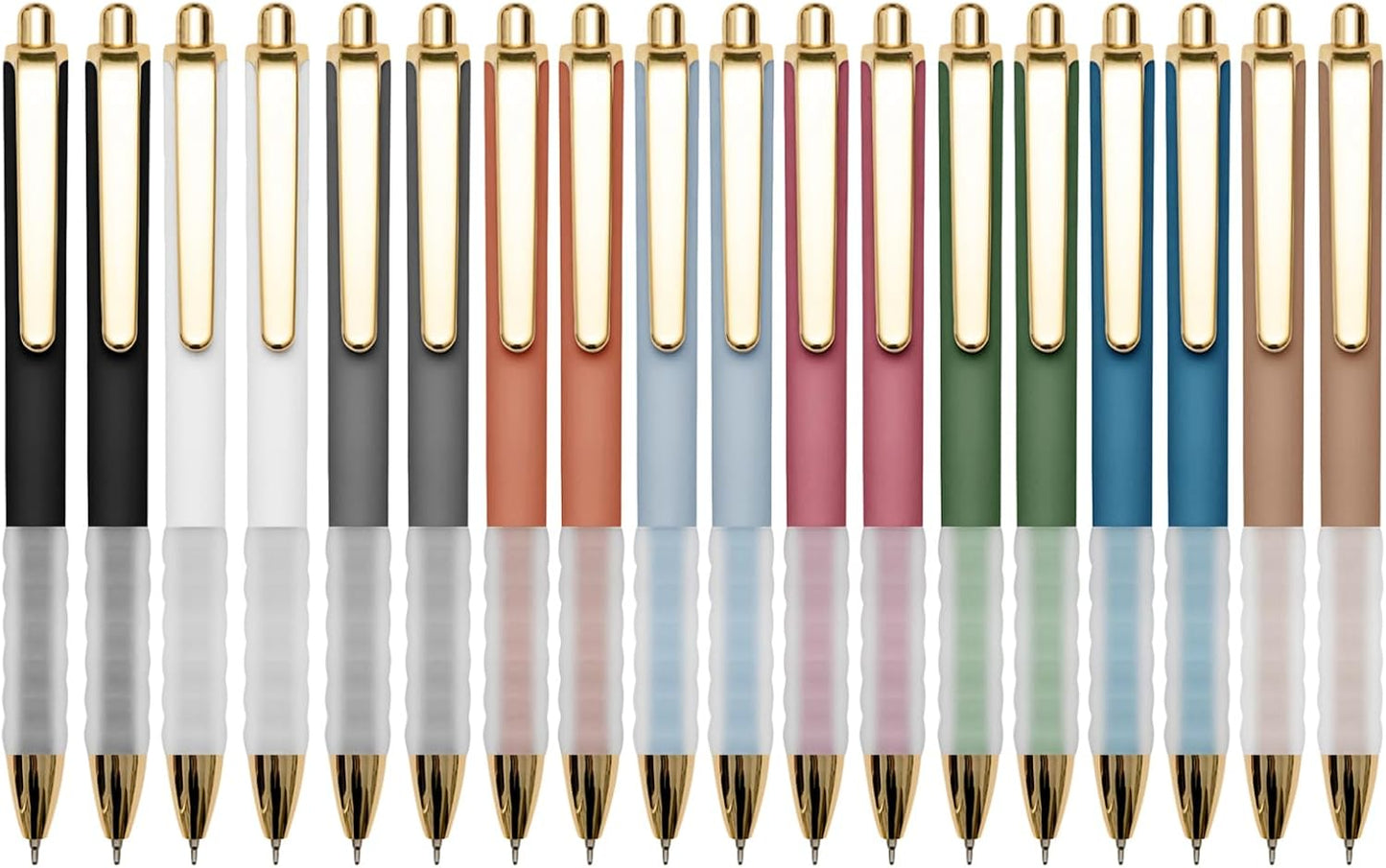 Linbsunne Ballpoint Pens Black Medium Point 1mm Pen with Super Soft Grip Ball Point Pen for Men Women Retractable Pens