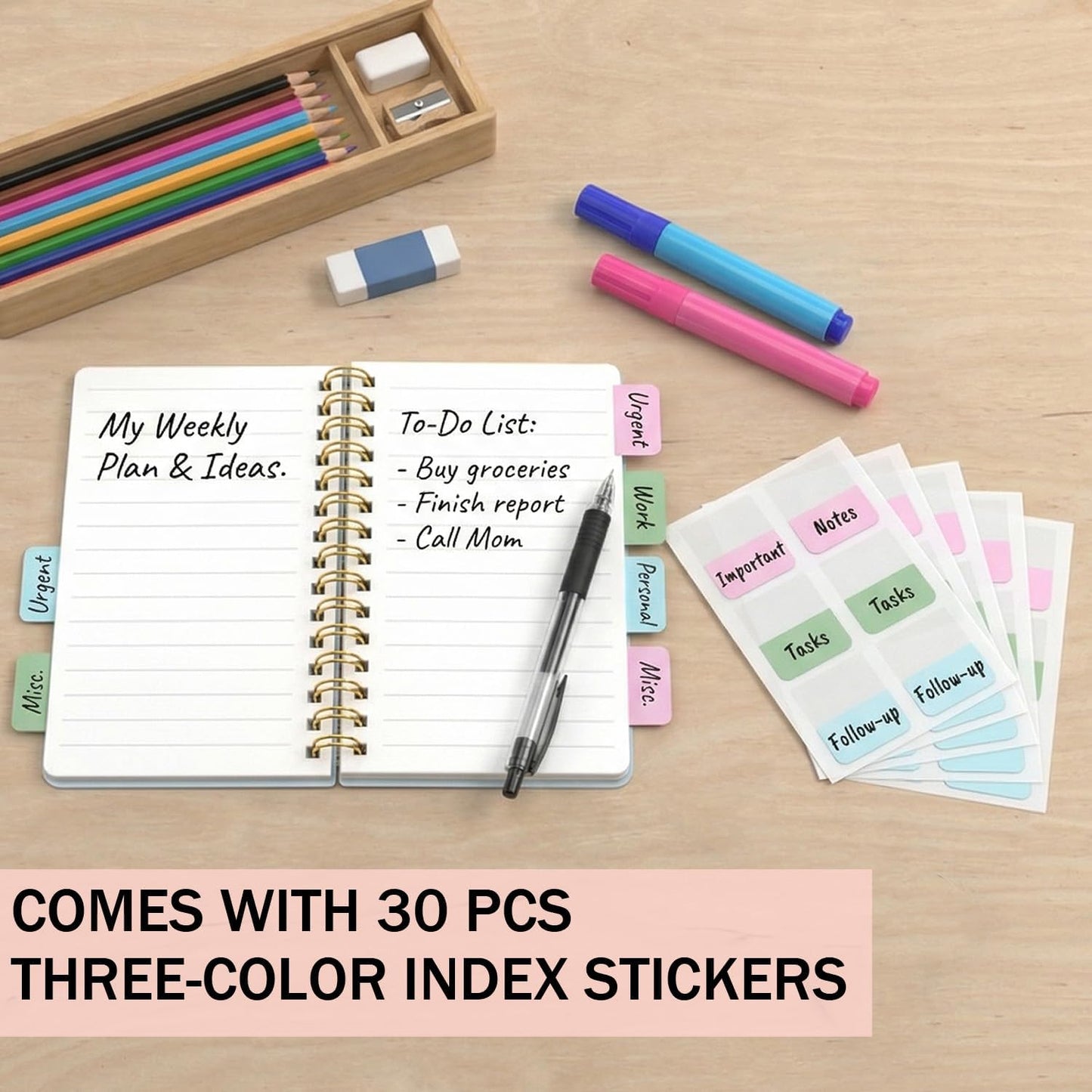 4 Pack 5x7 Small Spiral Notebook, Hardcover Spiral Journal Notebook with Removable Dividers Tabs, Note Books for Note Taking, Work, School, Cute Notebooks with Strap 50 Sheet