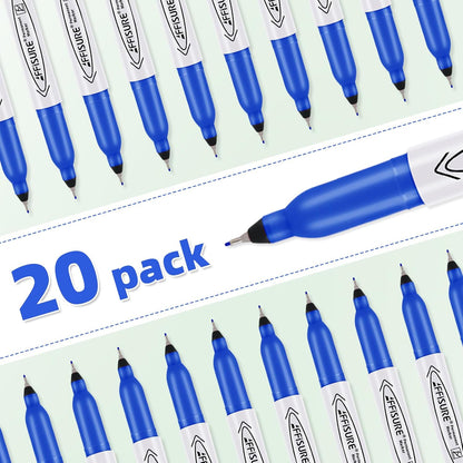 Permanent Markers, Ultra Fine Point, Black, 75 Count, 0.4mm, Fine tip permanent marker set, quick dry, waterproof, fading resists, durable, marks on paper, glass, ceramic, plastic, wood, rock, metal