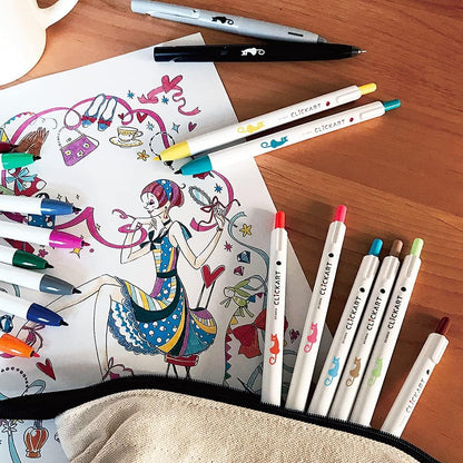 Zebra WYSS22-36C-N Clickart Water-Based Markers, 36 Colors, Case Included