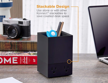 Bostitch Office Konnect Desk Organizer Accessory Tray, Stacks for Desktop Storage, Black