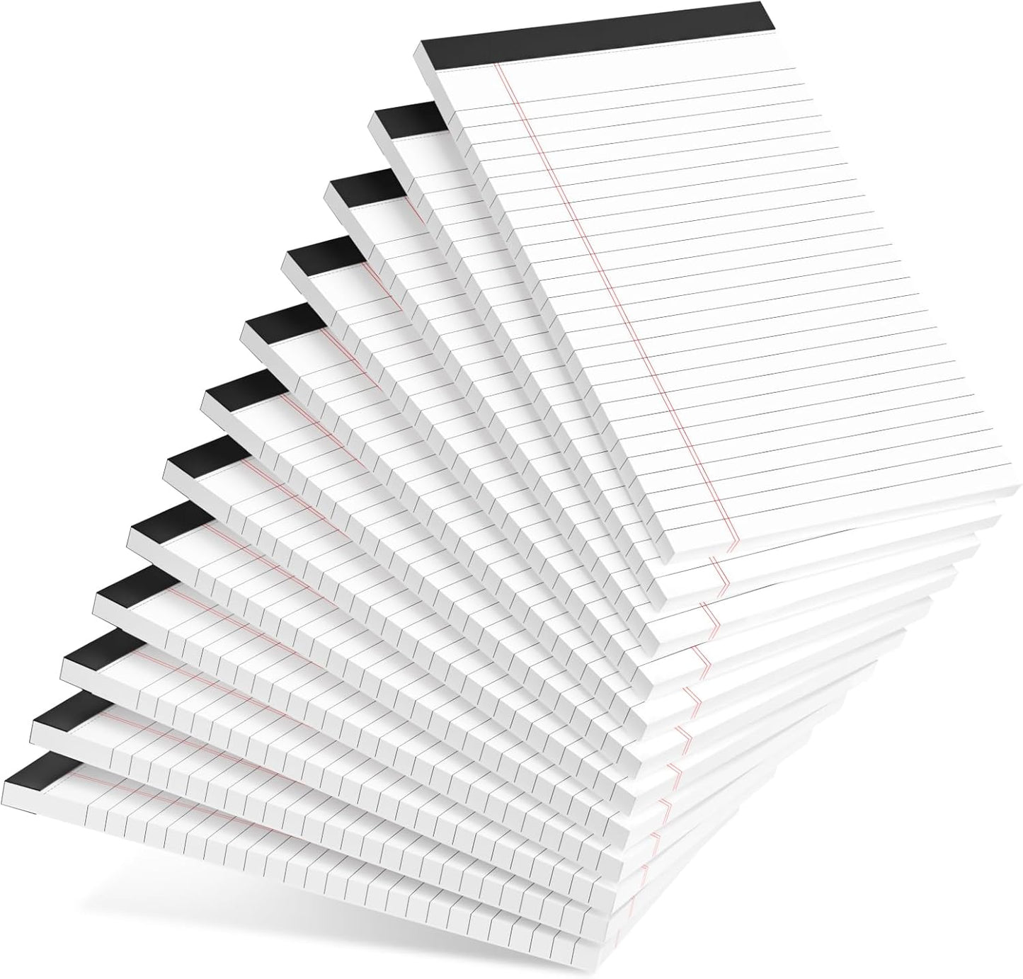 5pcs Small Note Pads 5x8 Notebook College Ruled Legal Pads Color Notepads 5 Pack Study Back Writing Pads 5 x 8 Perforated Narrow Ruled Pads of Paper for School & Office Supplies 30 Sheets/Pack