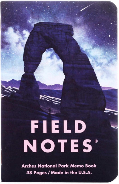 Field Notes: Original Kraft 3-Pack - Mixed Paper (1 Graph/Grid, 1 Ruled/Lined, 1 Plain/Blank) Memo Books - 48 Page Pocket Notebooks - 3.5" x 5.5"