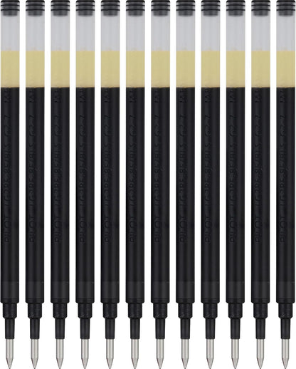 PILOT Pen G2 Gel Ink Refills For Rolling Ball Pens, Fine Point, 0.7mm, Black Ink, 12-Pack