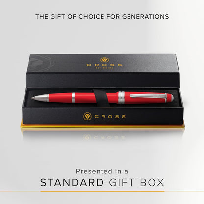 Cross Bailey Light Polished Blue Resin Rollerball Pen - Professional Pen for Effortless Writing - Journaling, Note-Taking & More - Black Ink - Easy Handling - Includes Gift Box