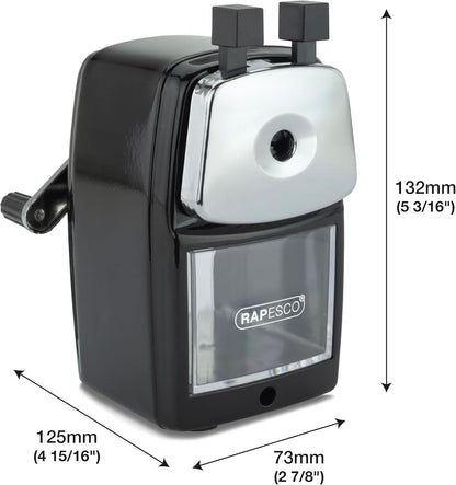 Rapesco 64 Desk Top Pencil Sharpener, Black (R64000B2)
