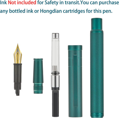 Hongdian Matte Black Forest Rollerball Pen with Schmidt Black Ink Refill, Classic Design with Metal Case for Business Signature