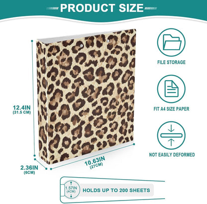 ALAZA Brown Forest Camo Camouflage 3 Ring Binder 1.5 Inch Three Ring Office Binders w/clipboard & 3 Pockets, Hold 200 Sheets, 1 pc