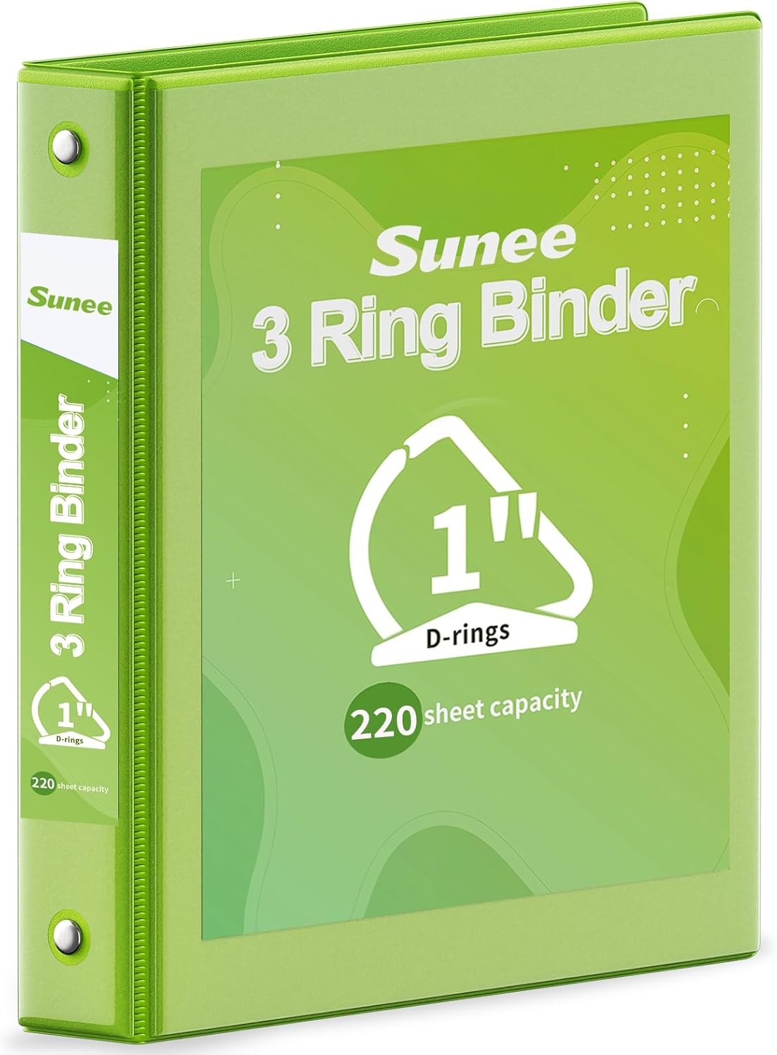 SUNEE 3 Ring Binder 2 Inch, Clear View Binder Three Ring PVC-Free (Fit 8.5x11 Inches) for School or Office Supplies, Light Purple, 1 Pack