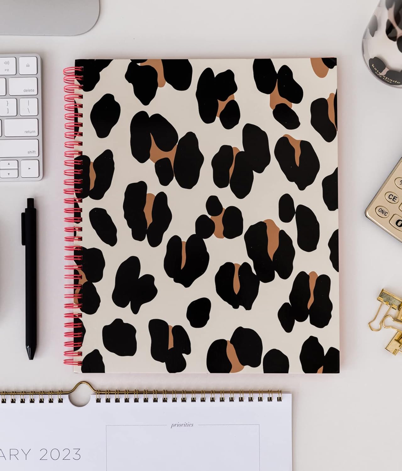 kate spade new york Large College Ruled Notebook, 11" x 9.5" Spiral Notebook with 160 Pages