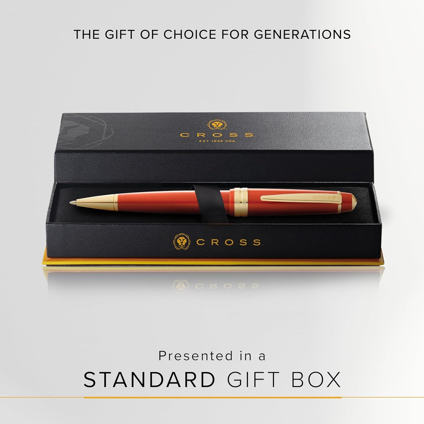Cross Bailey Light Refillable Ballpoint Pen Presented in a Everyday Gift Box - Medium Point, Black Ink, Polished Green