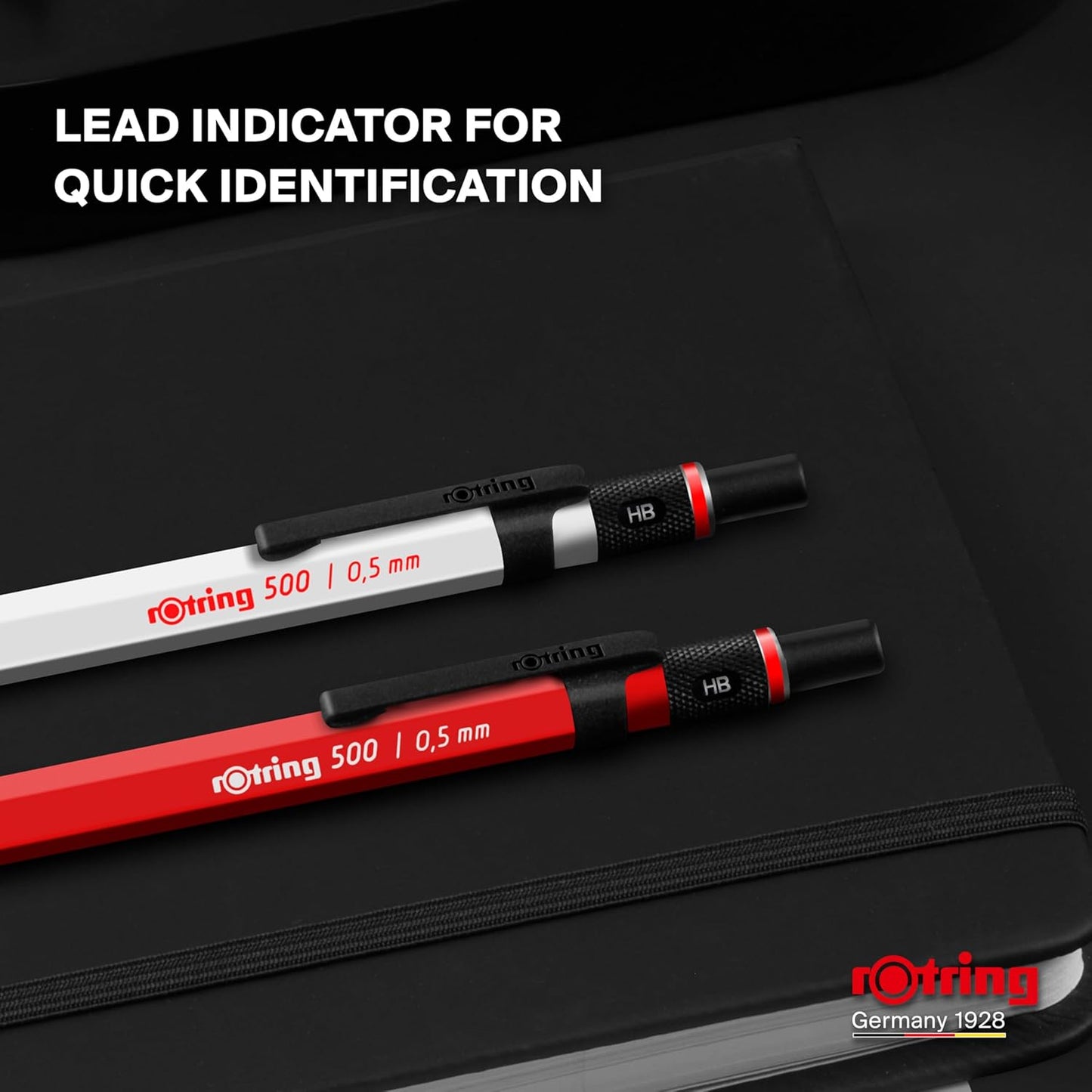 rOtring 1904727 500 0.7mm Mechanical Pencil, Black (502507N)