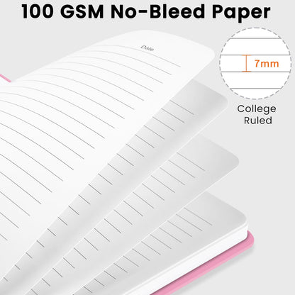 CICPAP Lined Spiral Journal Notebook, A5 College Ruled Notebook for Journaling, Note-Taking, and Daily Planning, Durable Hardcover with an Elegant Design, Purple