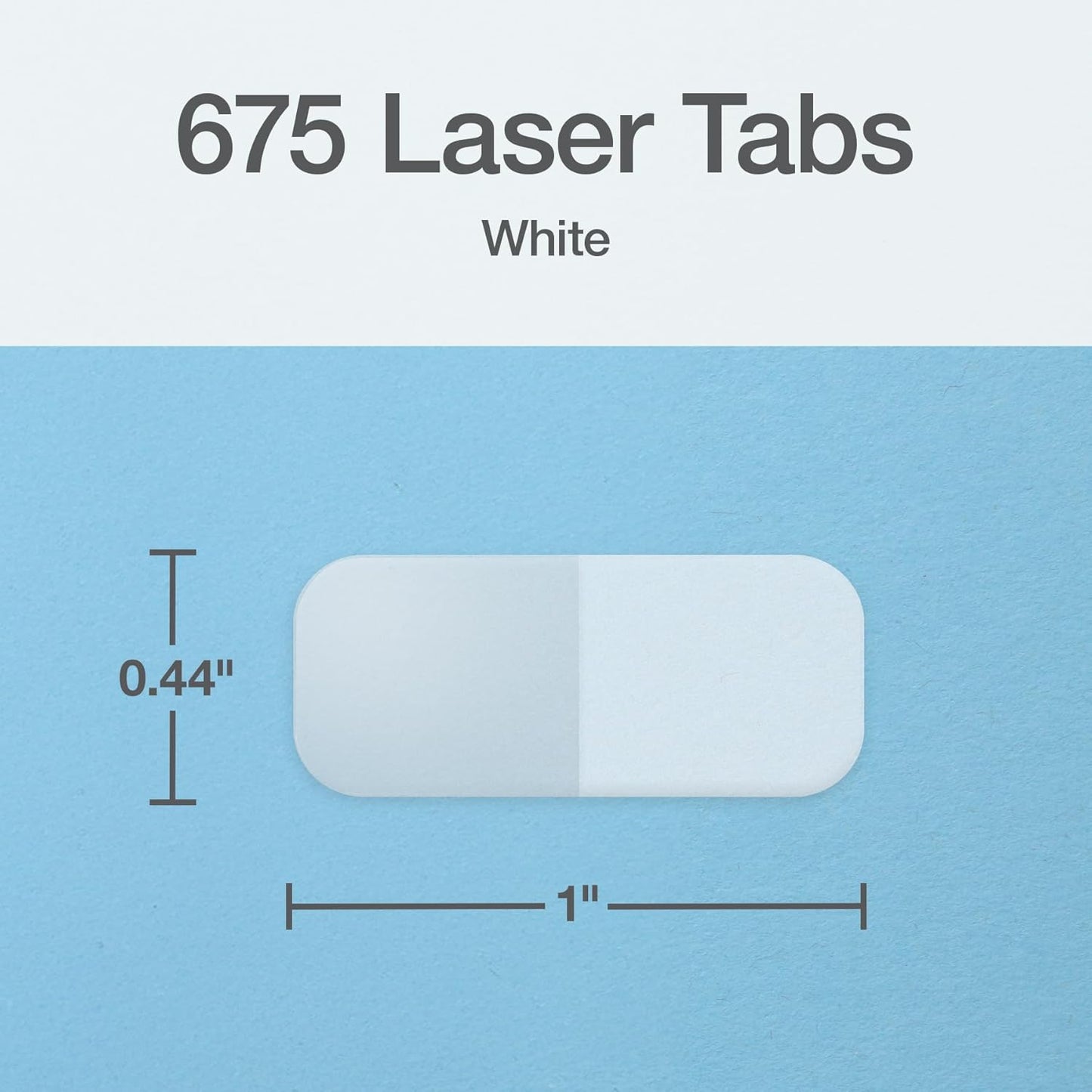 Redi-Tag Laser Index Tabs, Divider Tabs, Permanent Adhesive Index Labels, Customizable Divider Labels, 7/16" x 1", White, 180 Tabs, (B33001)