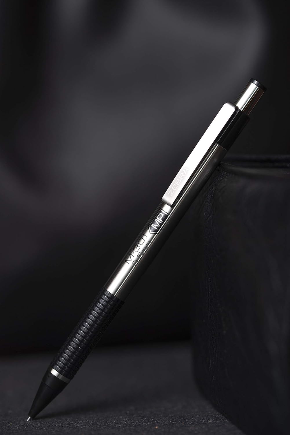 Zebra Pen, M-301 Mechanical Pencil, 0.7mm Point, Stainless Steel Barrel, Textured Grip, Smooth Writing Performance, Refillable, STEEL Series, 2-Count, (54312)