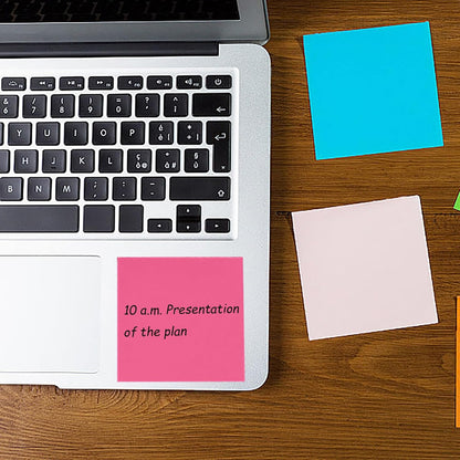 16 Pads Sticky Notes 3x3 Inches, Bright Colors Self-Stick Pads, Sticky Note Pads, Easy to Stick for Home, Office, Notebook