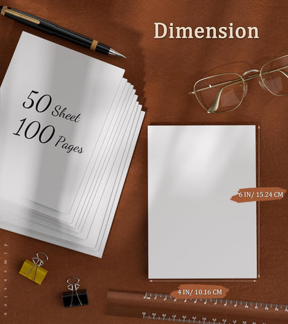 Notepads 3x5, 6 Pack Small Note Pads, Server Note Pad, Scratch Pads 3x5, Memo Pads White Paper, 50 Sheets per Blank Note pads 3''x5'', Small Writing Pads Pocket Notepads for Office School Home Supplies
