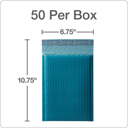 Quality Park Bubble Mailers, 6 x 9 Inch, White Poly Mailers, Padded Envelopes, Shipping Envelopes, Water Resistant, Self Seal, 50 Per Box (QUA85856), Plastic