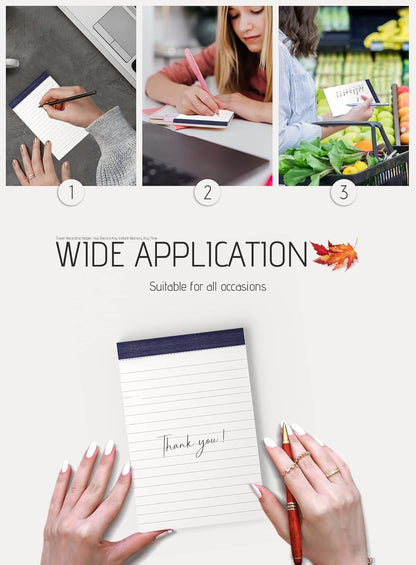 10 Pack Small Note Pads 3x5 Lined Writing Pads Mini Notepads Small Pads of Paper 3x5 With 30 Sheets per Notepad 80Gsm Paper Pads Mini Legal Pads 3x5 Inch Pocket Notebook for Taking Notes and Reminders