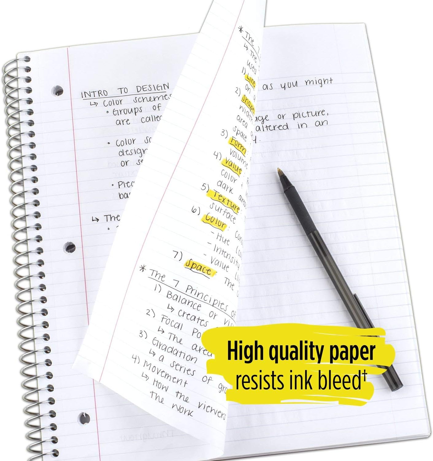 Five Star Spiral Notebook + Study App, 2 Pack, 1 Subject, College Ruled Paper, 100 Sheets, 8-1/2" x 11", Pacific Blue, Fire Red (38452)