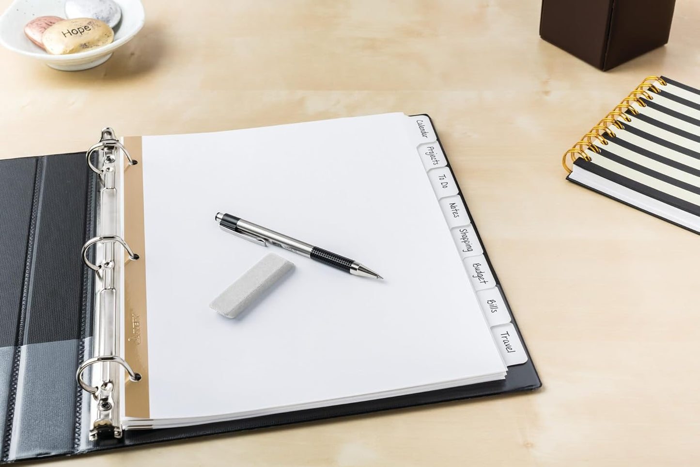Avery 8-Tab Binder Dividers, Write & Erase White Big Tabs, 1 Set (23078)