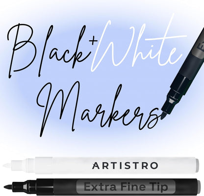 ARTISTRO 2 Gold Acrylic Paint Markers - 0.7mm Extra Fine-Tip Metallic Paint Pens - Perfect for Crafting, Art Projects, & More