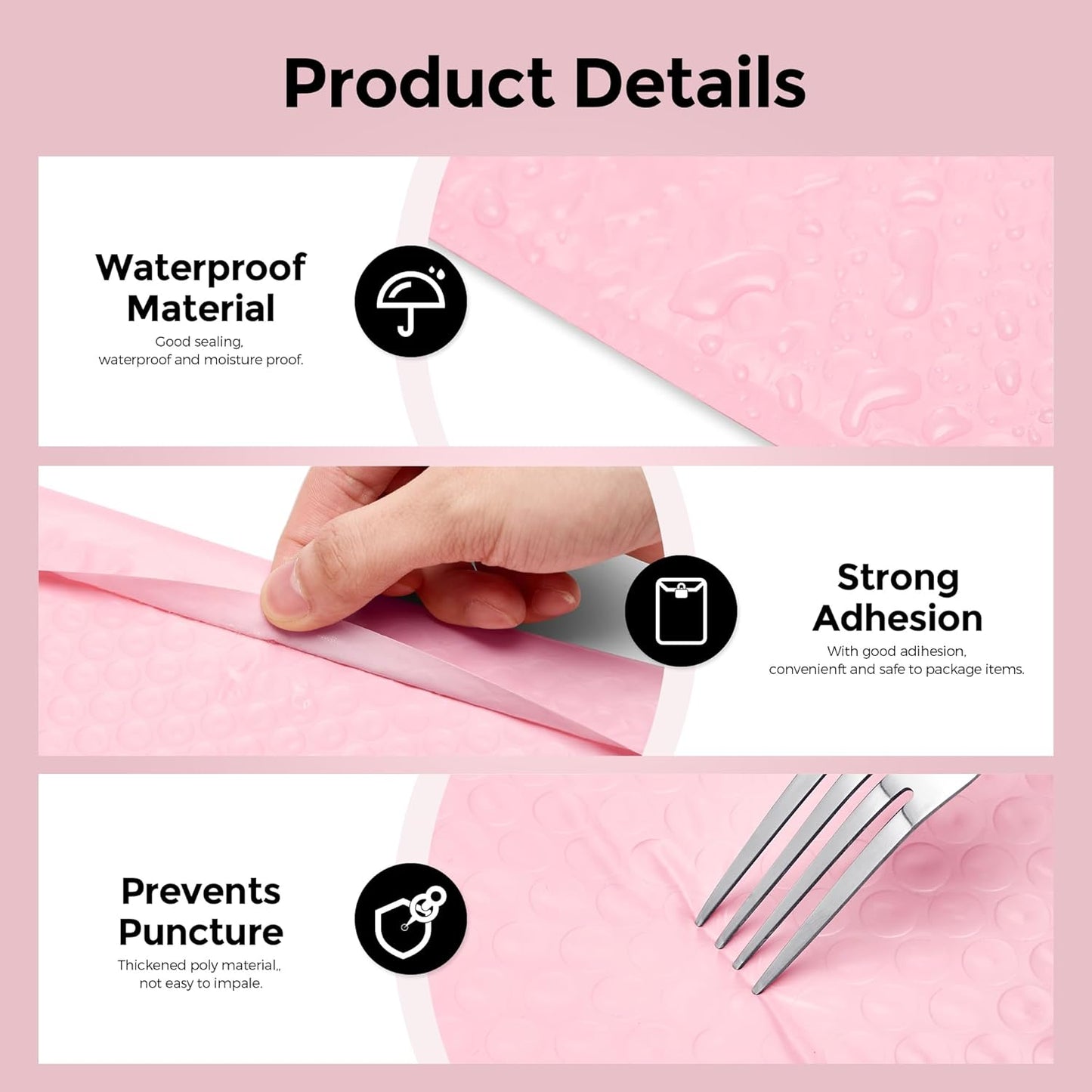 Metronic Bubble Mailers 8.5x12" 40 Pack Black Padded Envelopes Usable Size 8.5 x 11" Strong Adhesion Bubble Envelopes Medium Mailing Envelopes Bubble Padded for Small Business Shipping Books Clothes