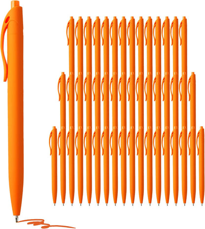 deegtran Pens Bulk, 50 Pack No Bleed Click Pens, Wholesale Retractable Ballpoint Pens, Pen Medium Point, Smooth Ink Pen, 1.0MM Blue Ink
