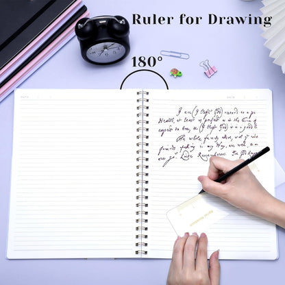 Yoment Graph Paper Spiral Notebook A5 Graphing Notebook 160 Pages Graph Paper Notebook Spiral Bound Waterproof Plastic Hardcover Spiral Journal 5x7 Grid Notebooks for Note Taking,Black