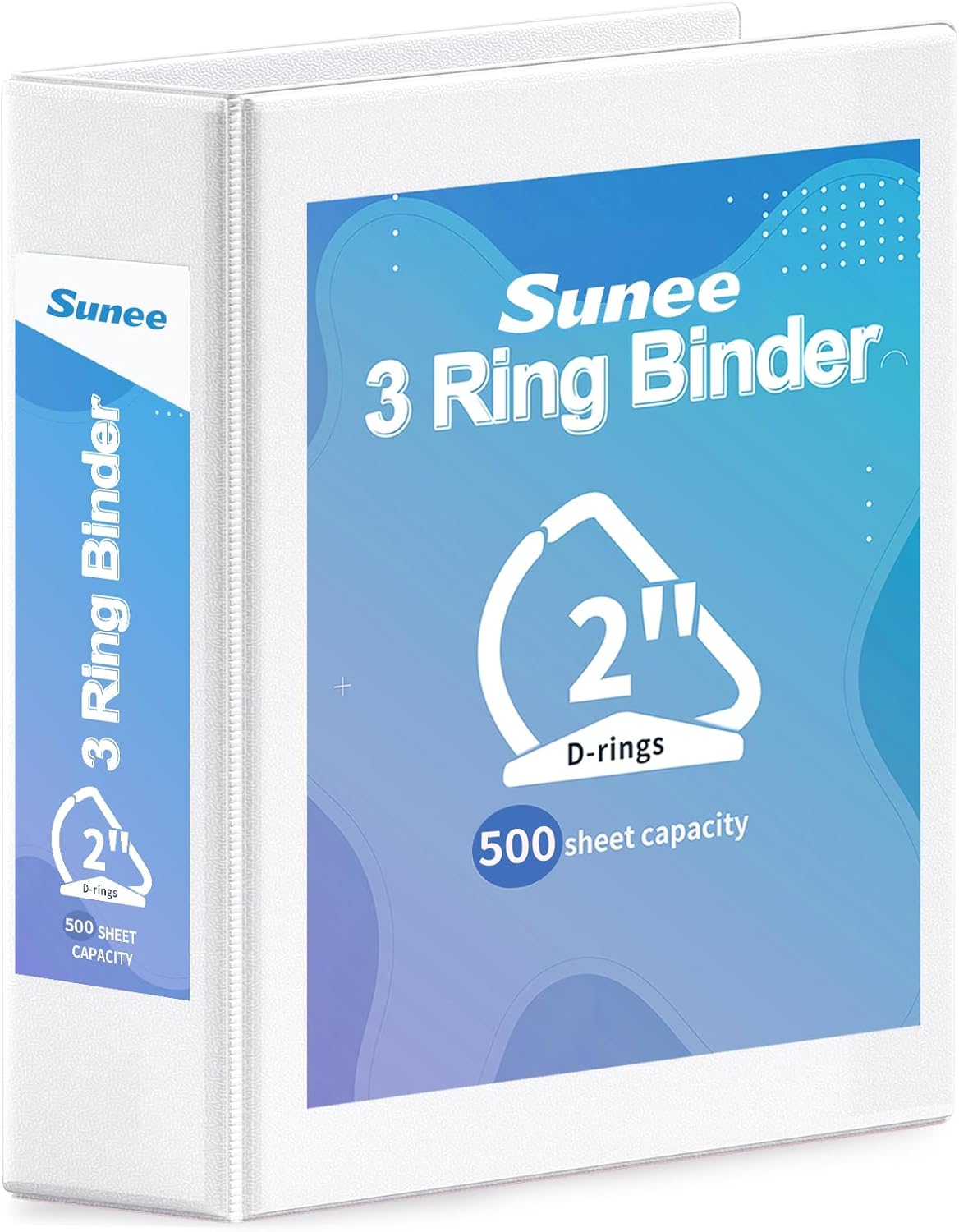 SUNEE 3 Ring Binder 2 Inch, Clear View Binder Three Ring PVC-Free (Fit 8.5x11 Inches) for School or Office Supplies, Light Purple, 1 Pack