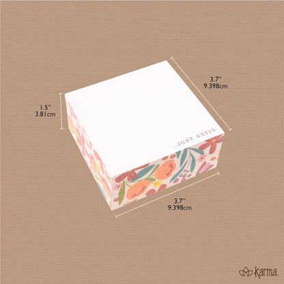Karma, Block Notepad, 500 Sheet Memo Paper Cube, Non-Sticky Memo Pad Cube for Office, and Home, Mushrooms