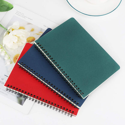 EUSOAR Spiral Lined Notebook, A5 3packs 5.5"X8.3" 120 Pages Lined Travel Notebooks Journal, Memo Notepad Sketchbook, Students College Office Business Diary Ruled Spiral Book Journal-3Colors Covers
