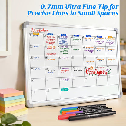 maxtek Low Odor Dry Erase Markers Chisel Tip, Whiteboard Markers Set 4 Count with 1 Magnetic Eraser