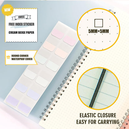OWSC 4 Pack Lined Spiral Notebook, 5.9 x 8.3 Inches Notebooks for Work, School and Journal with 110 GSM Thick Paper, Small Notebook with 80 Sheets/160 Pages, Notebooks College Ruled for Note Taking
