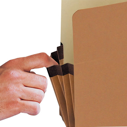 Smead File Pocket, Straight-Cut Tab, 5-1/4" Expansion, Letter Size, Redrope, 50 per Carton (73810)