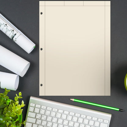 Seajan 5 Pcs Engineering Paper Notebook Engineering Computation Pad 8.5 x 11 Inches Engineer Graph Paper Notepad, 5 Squares Per Inch 3 Hole Punched Computation Pad, 100 Sheets/pack (Green)