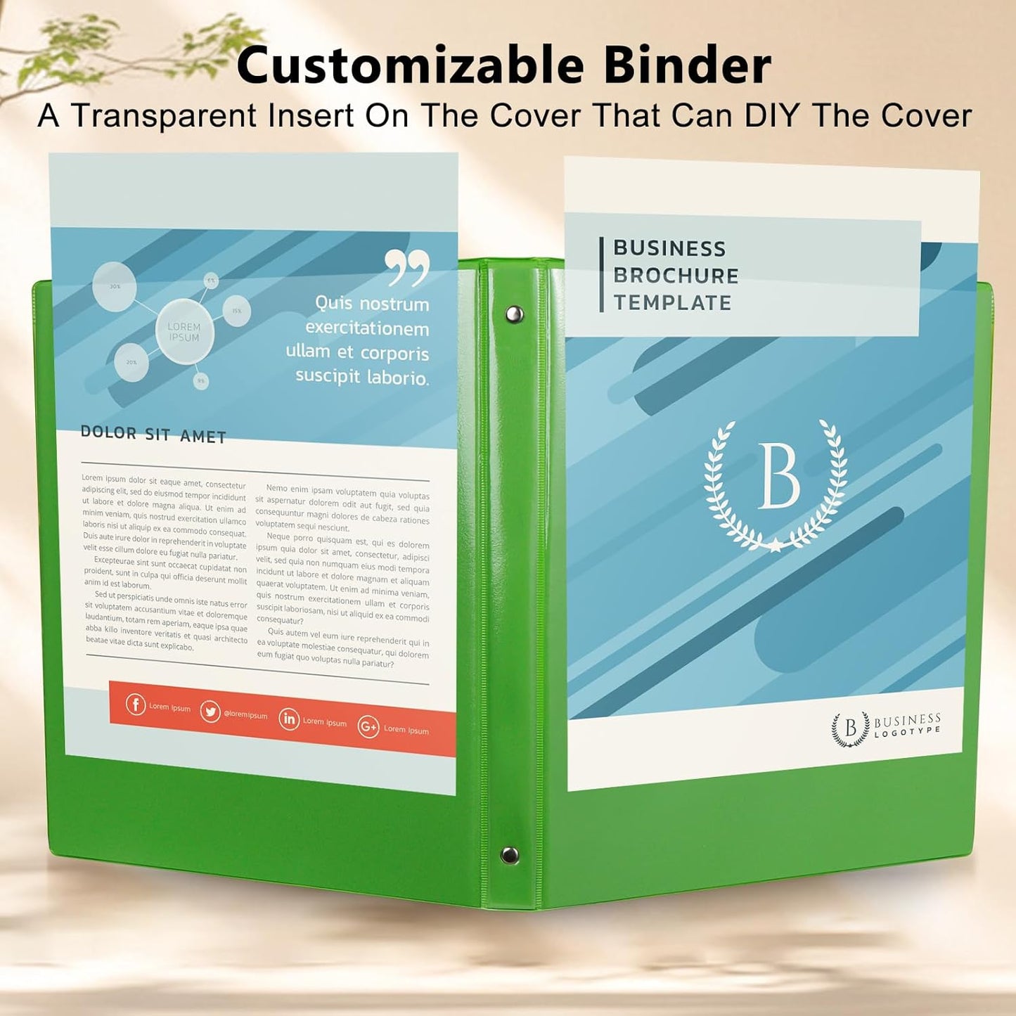 CIXILDTS 1-Inch Round Ring Binders, Standard 3 Ring Binder Fit Letter Size Paper, Presentation View Binders, 6 Packs, Assorted