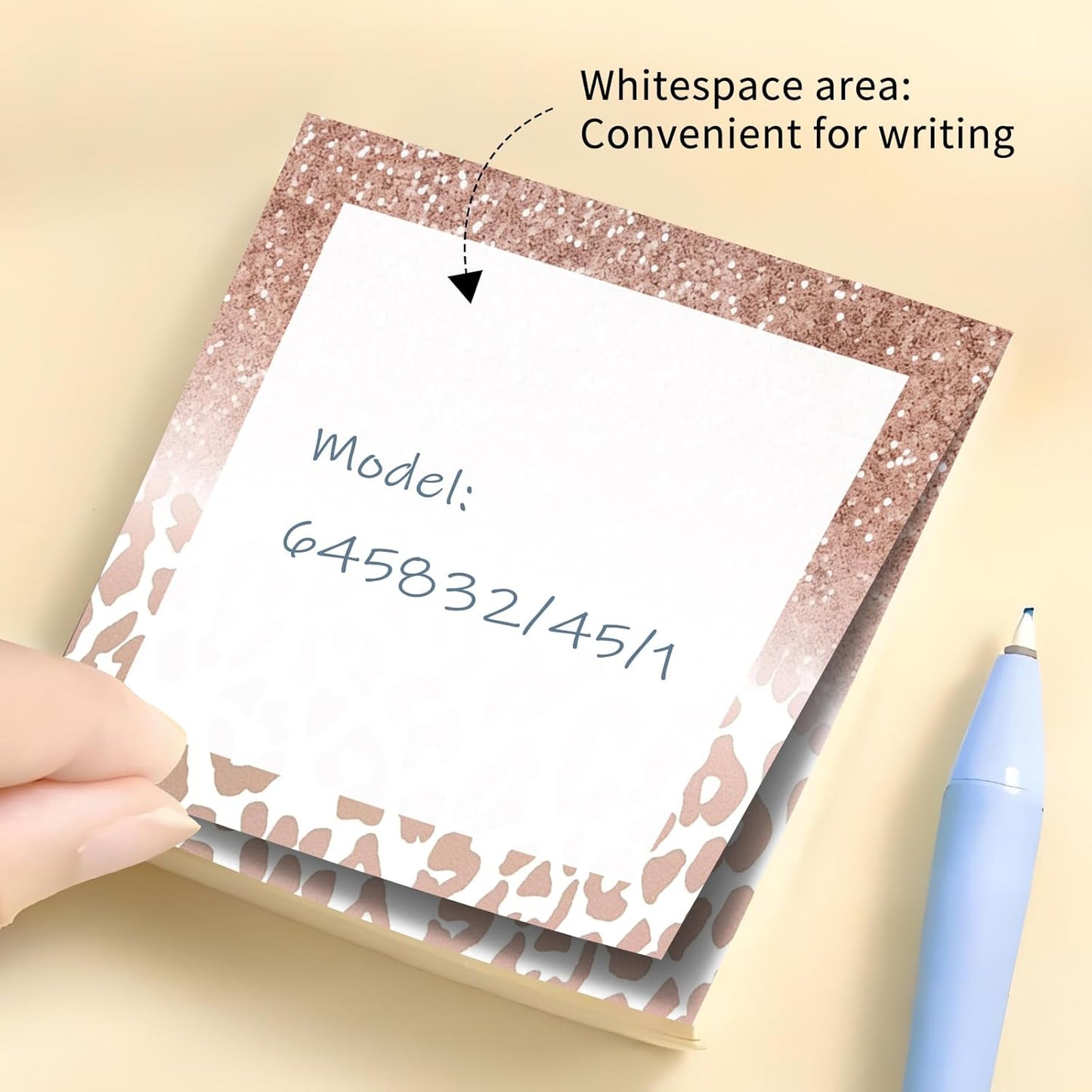 Sticky Notes 3x3 Inch, 2 Pads Cute Self-Stick Note Pads, Strong Adhesive Notepads for Office, Home, School, Organization and Reminders Watercolor Wildflowers