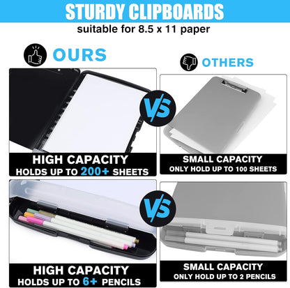 Red Plastic Clipboard with Storage,TFDLCG zm High Capacity Clip Boards 8.5x11,A4 Binder Nursing Clipboard Folder Heavy Duty for Women Teachers Work,School Office