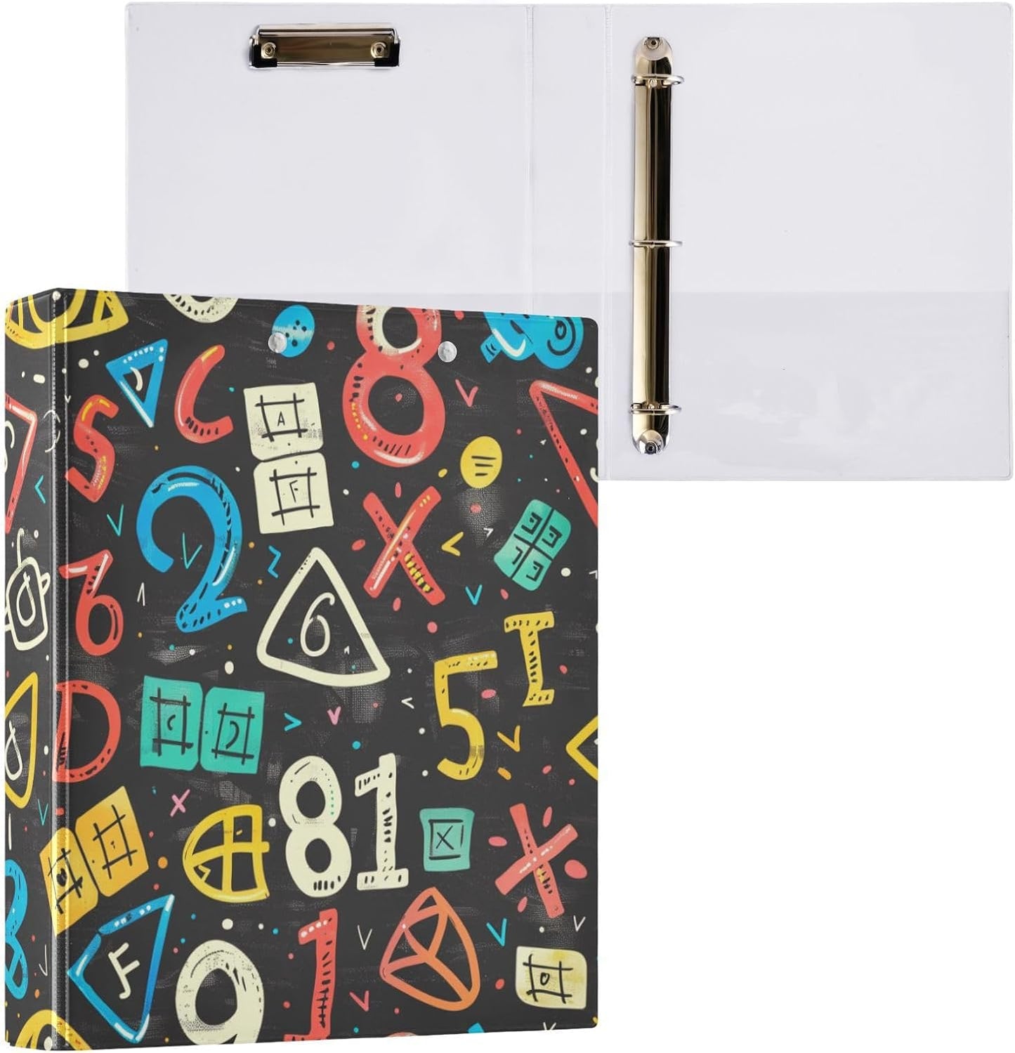 ALAZA Brown Forest Camo Camouflage 3 Ring Binder 1.5 Inch Three Ring Office Binders w/clipboard & 3 Pockets, Hold 200 Sheets, 1 pc
