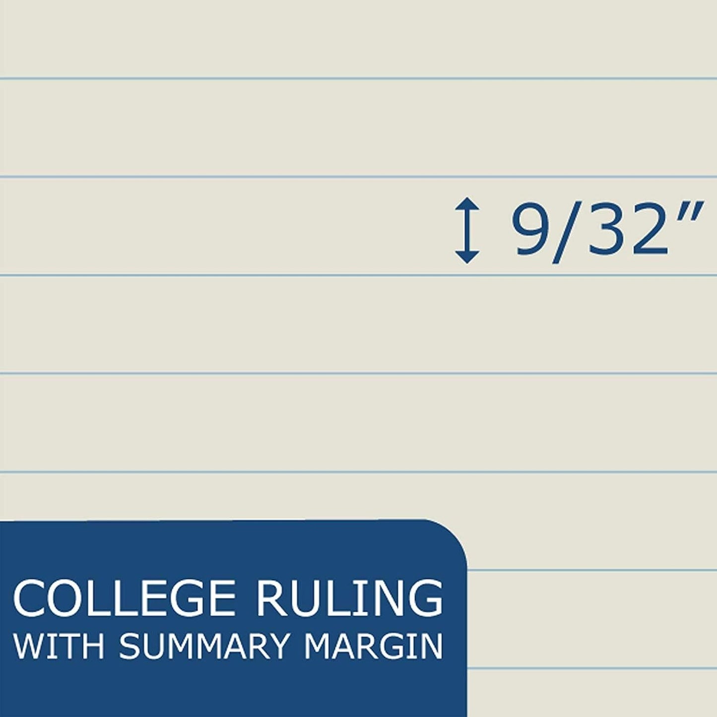 ROARING SPRING Law Ruled Letter Size Legal Gummed Pad, 6 Pack, 8.5" x 11" 50 Sheets, Green Paper