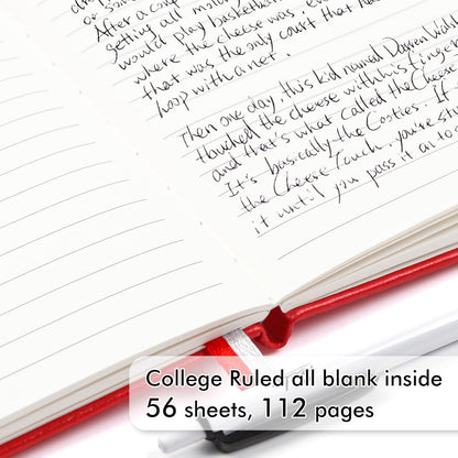 feela 3 Pack Pocket Notebook Journals with 3 Black Pens, A6 Mini Cute Small Journal Notebook Bulk Hardcover College Ruled Notepad with Pen Holder for Office School Supplies, 3.5”x 5.5”, Gray
