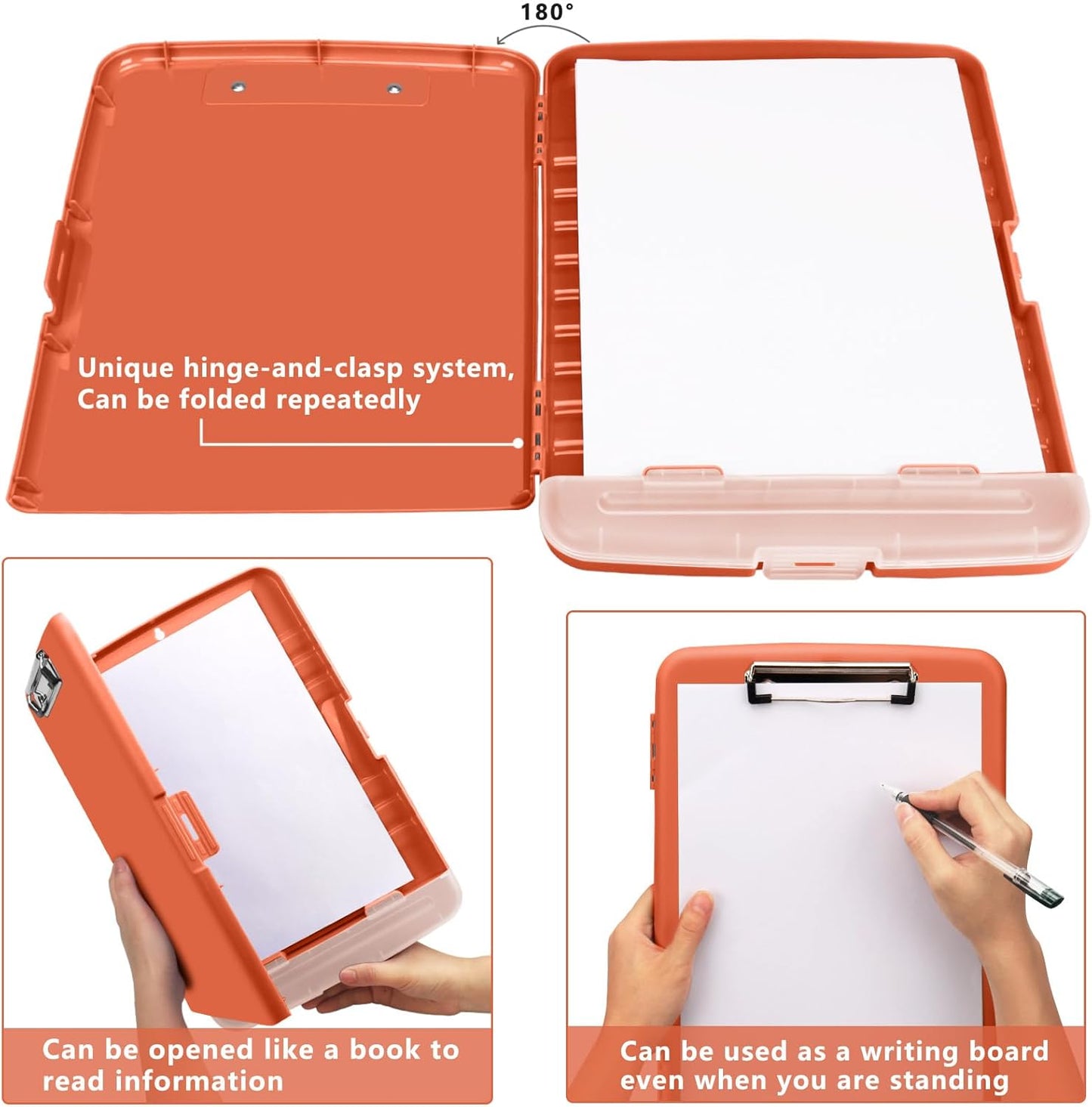 SFLHHDM Purple Clipboard, Clip Boards 8.5x11, Teacher Clipboards with Storage, Plastic Clipboard with Pen Holder, Clipboards Storage for Women Teachers Work, School & Office Supplies