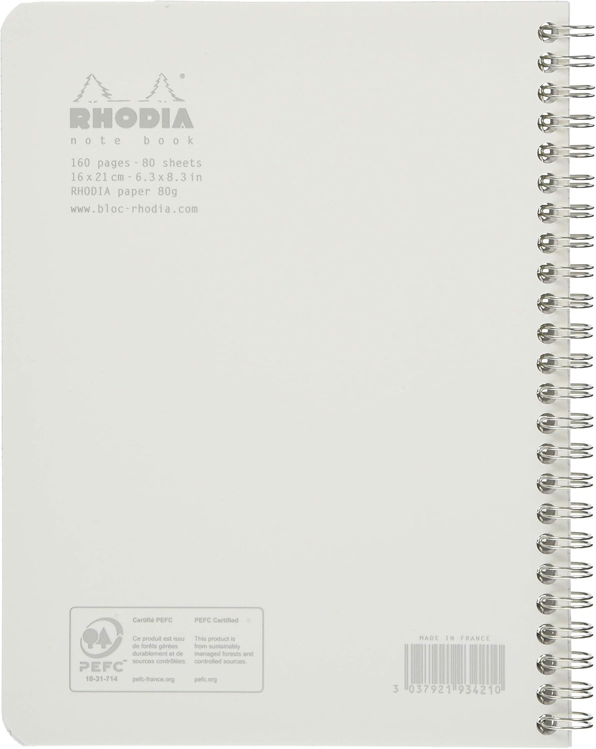 Rhodia Wirebound Notebooks - Lined w/ margin 80 sheets 8 1/4 x 11 3/4 in. - Black cover
