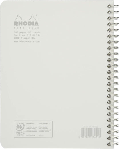 Rhodia Wirebound Notebooks - Lined w/ margin 80 sheets 8 1/4 x 11 3/4 in. - Black cover