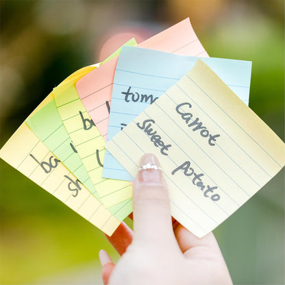 Mr. Pen- Lined Sticky Notes, 3" x 3", 12 Pads, 60 Sheets/Pad, Morandi Color, Bulk Sticky Notes with Lines, Ruled Post Stickies, Memo Pads, Self-Stick Note Pad for Office, School, Home, Study