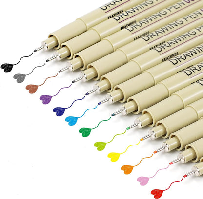 Muchcute Extra Fine Point Writing Pens:6 Black 0.25mm Ultra Thin Micron Pen 01 No Bleed Bible Journaling Study Supplies Annotation Smooth Waterproof Micro Line Tip Fineliner Gel Felt Ink Markers Stuff