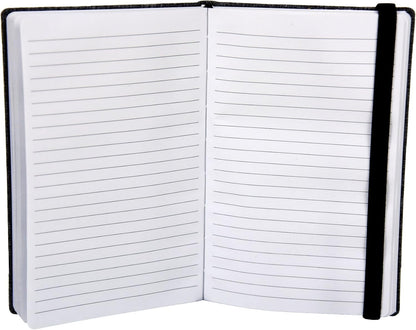 Samsill Large Hardcover Notebook, 240 Lined Notebook Pages, Black, 7.5 x 10 Inch