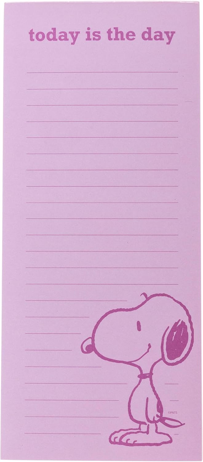 Graphique Magnetic Notepad - Peanuts Gang Grocery and Shopping List - Fun Decorative To-Do List - Perfect House Warming Gifts - 100 Tear off Sheets (4" x 9.25" x .5")