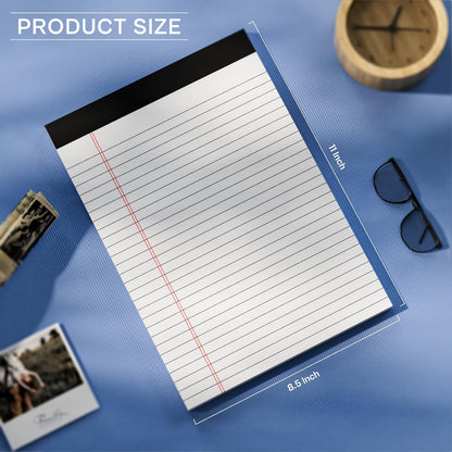 Note Pads 5x8, Narrow Ruled Legal Pad, Multicolor Small Notepads, 30 Sheet/notepad, 8 Pack Colored Legal Pads, Pink Legal Pad, Purple Notepad, Perforated Lined Note Pads for Study, Office, To-Do Lists